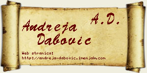 Andreja Dabović vizit kartica